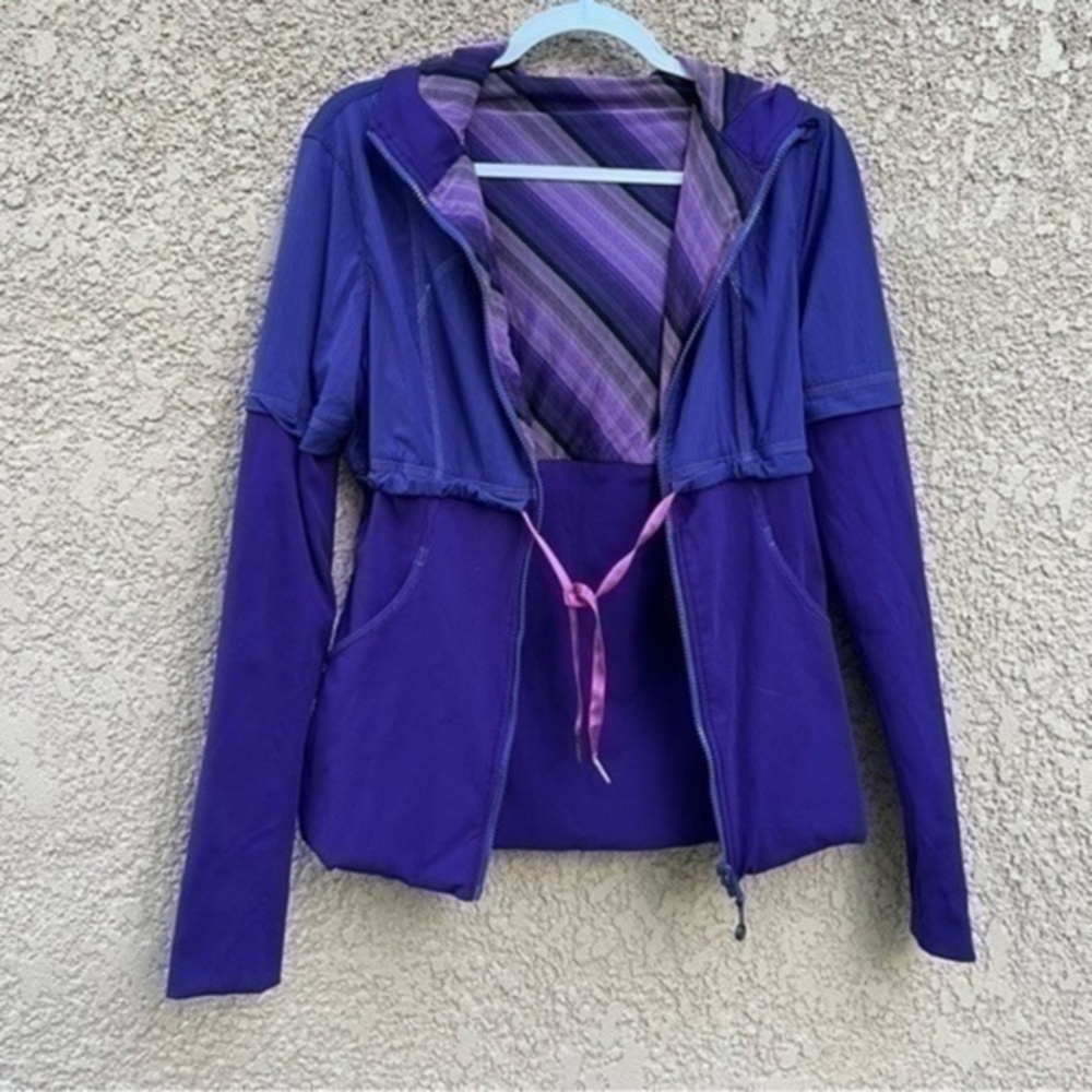 Lululemon Reversible Full Zip Hoodie Jacket Start‎ It Up Activewear Outerwear
